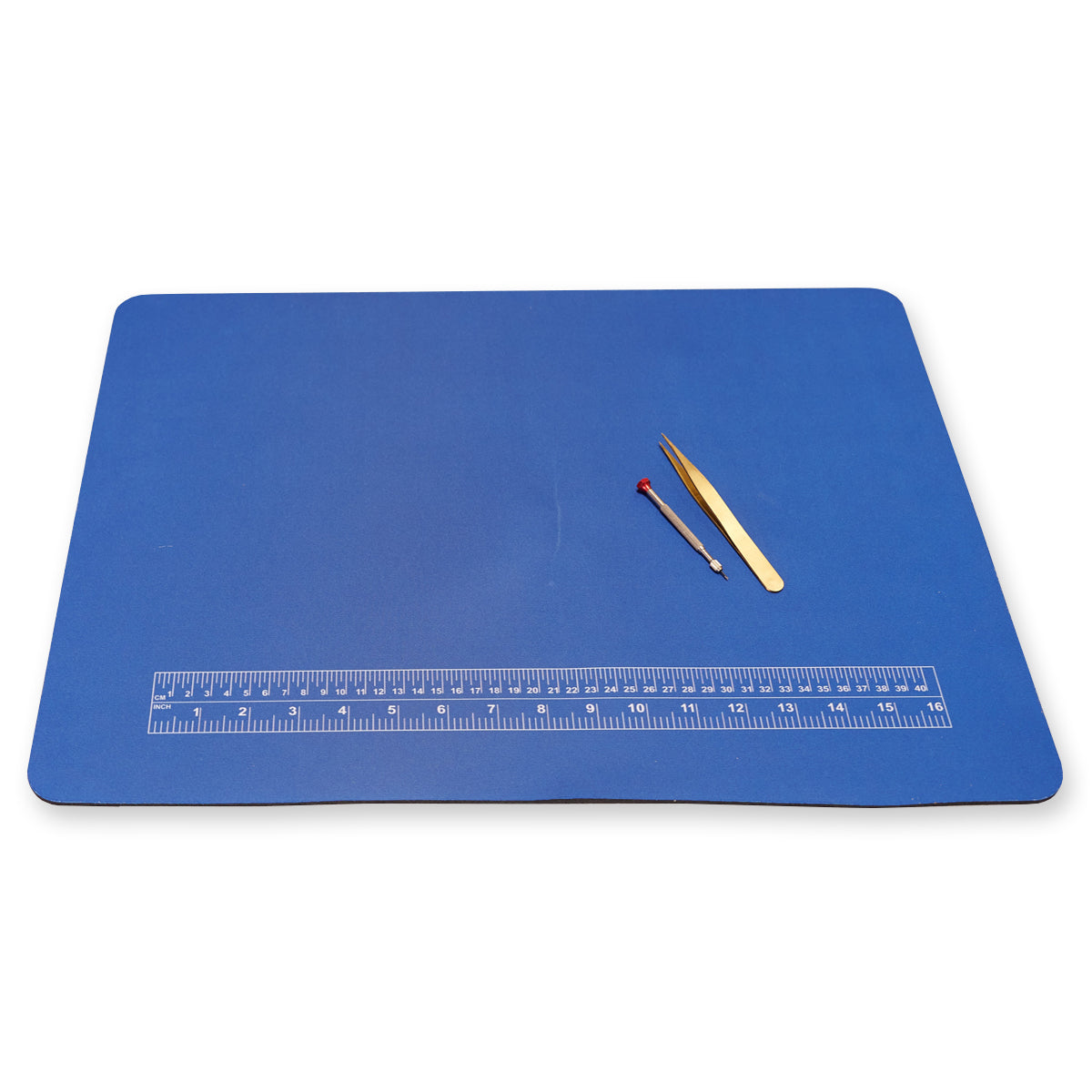 XL Large Bench Mat Rubber Watchmakers Jewellers Craft Anti Slip Parts + Ruler